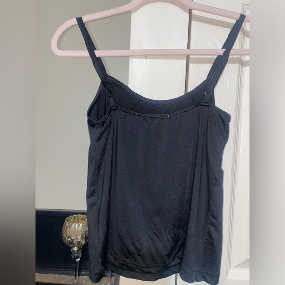 Black Beaded Neckline Tank Top, with Adjustable Straps | SIZE: M | MIKK Couture - Picture 2 of 5